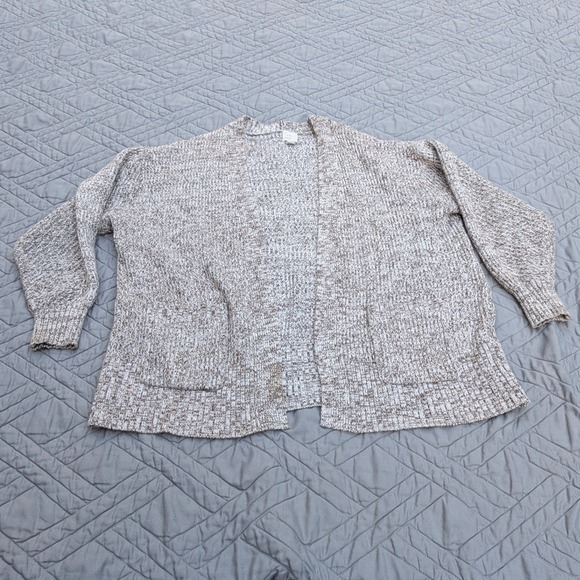 a new day Sweaters - A New Day Beige Marled Knit Cardigan Sweater Women Medium Open Front